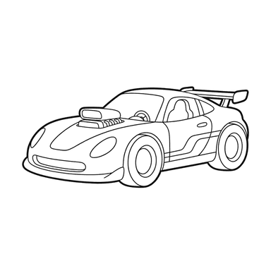Race Car Coloring Page