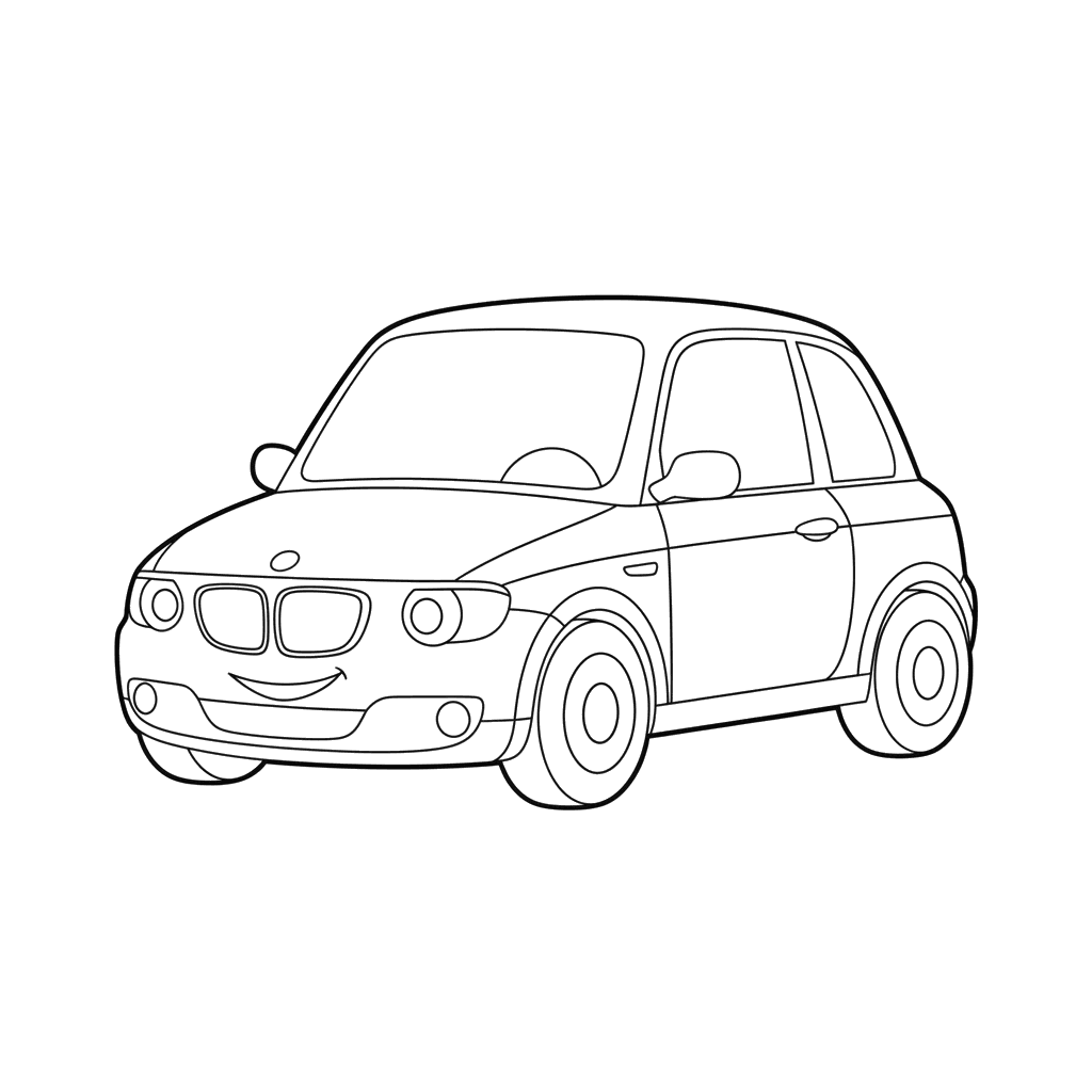BMW Car Coloring Page for Kids
