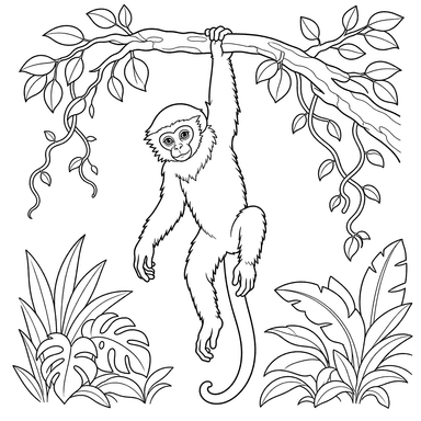 Colobus Monkey Coloring Page