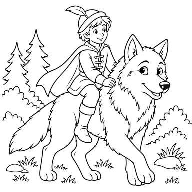 Ivan Tsarevich on the Gray Wolf