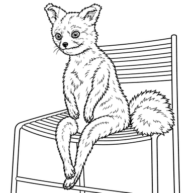 Stoned Fox Meme on a Chair