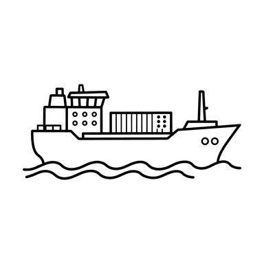 Container Ship Coloring Page