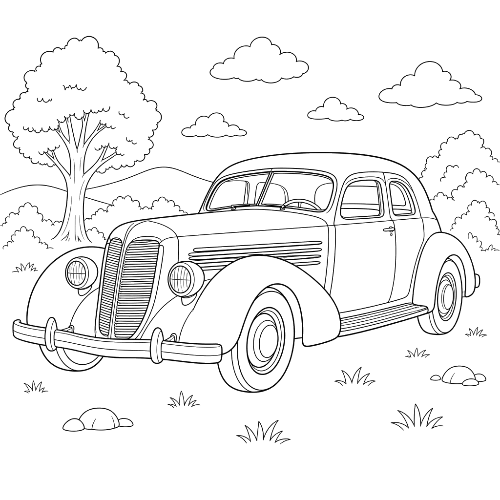 Cord 812 Classic Car Coloring Page