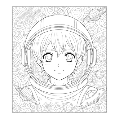 Cosmonaut Face in Helmet