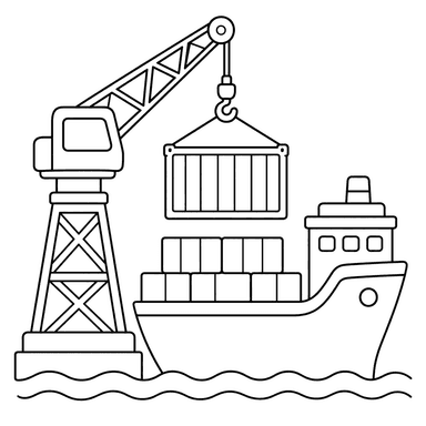 Crane Loading a Container