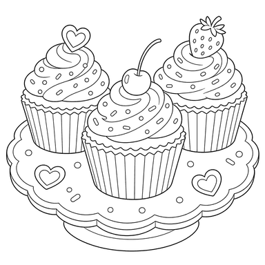 Sweet Cupcakes on a Platter