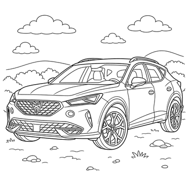 Cupra Formentor Coloring Page