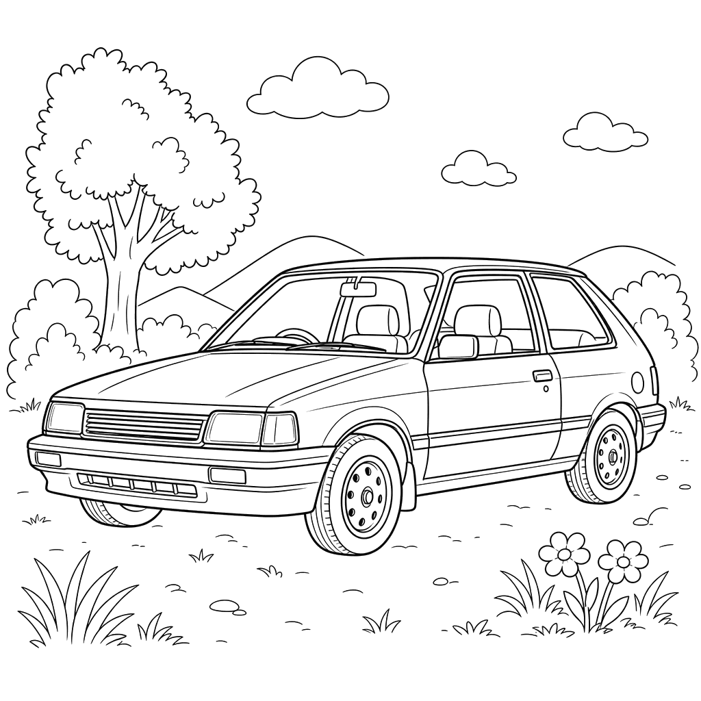 Daihatsu Charade Coloring Page