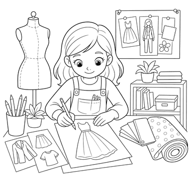 Designer Coloring Page