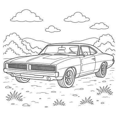 Dodge Charger Coloring Page
