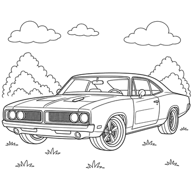 Dodge Charger Coloring Page