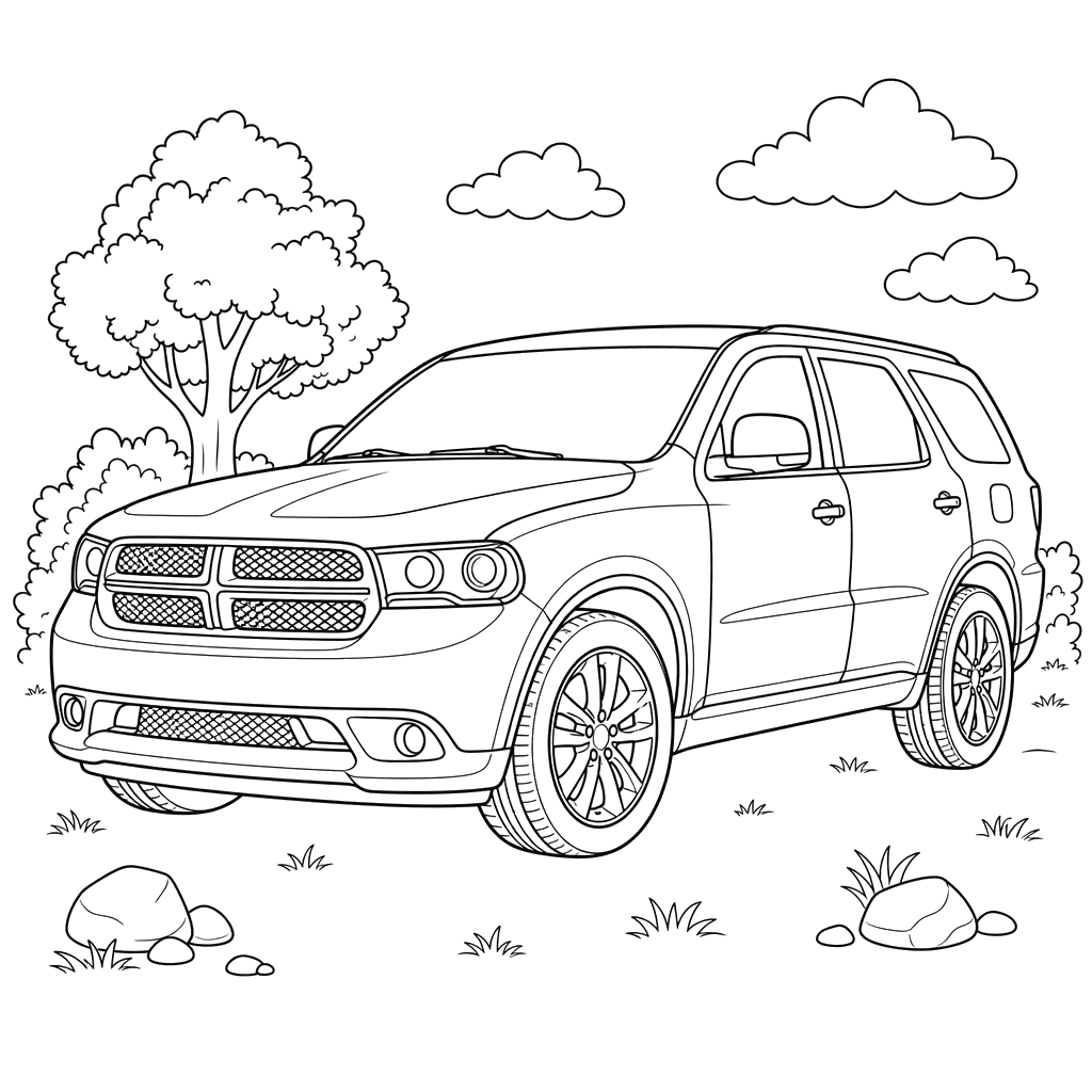 Dodge Durango SUV Coloring Page