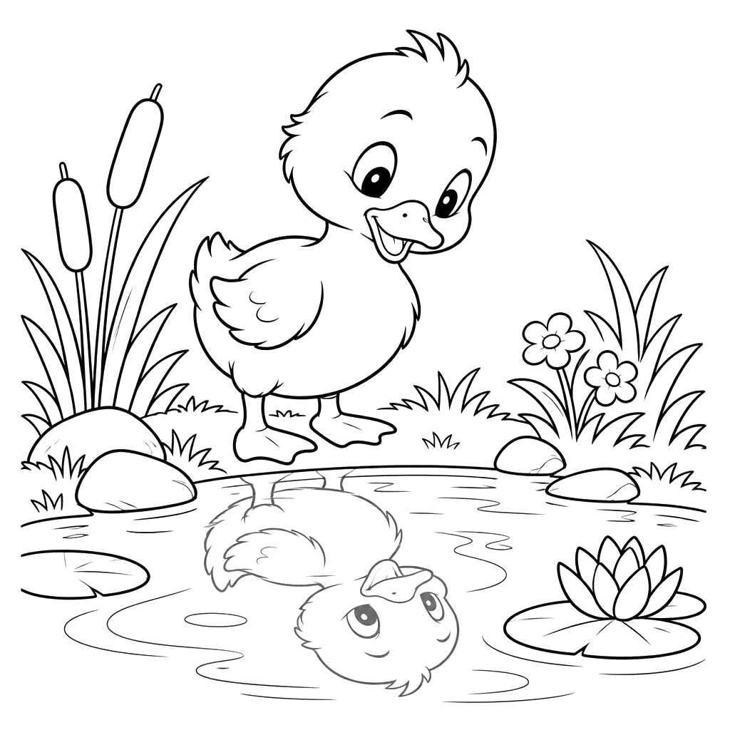 Duckling and Its Reflection