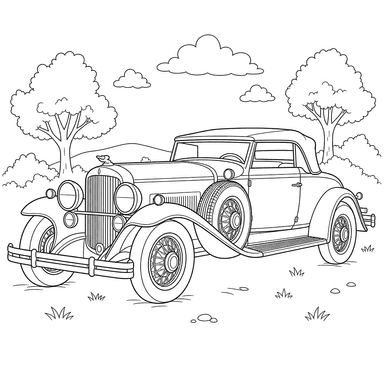 Duesenberg Model J Coloring Page