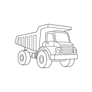 Dump Truck Coloring Page