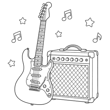 Electric Guitar and Amplifier