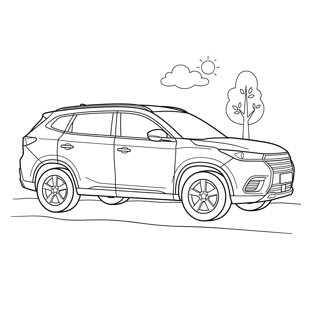 Exeed TXL Car Coloring Page
