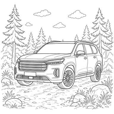 Exeed VX in the Forest Coloring Page