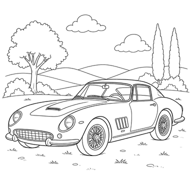 Ferrari 275 GTB Coloring Page
