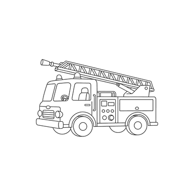 Fire Truck Coloring Page