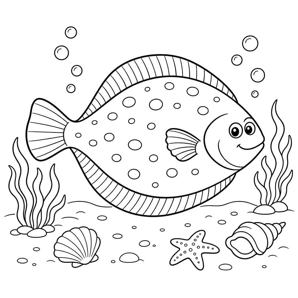 Flounder on Sandy Seabed