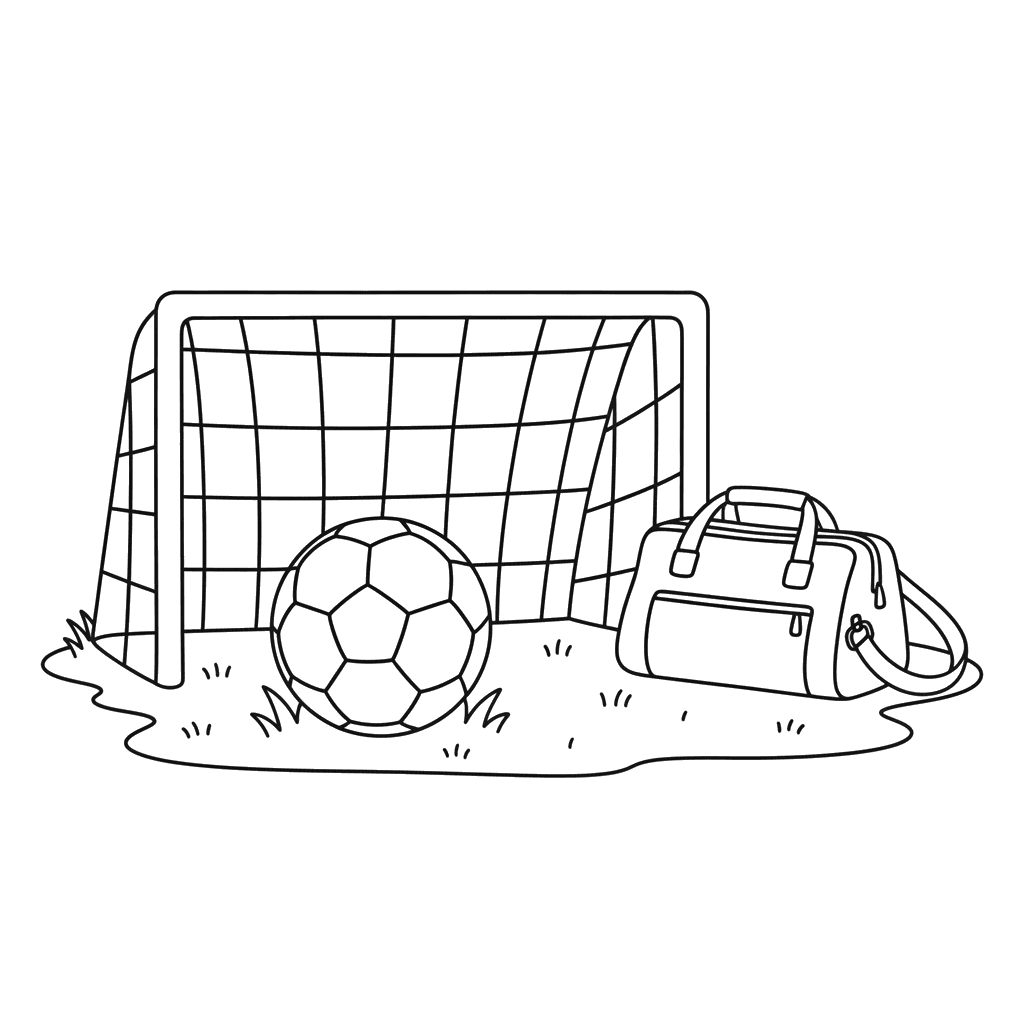 Football Practice Field Coloring Page