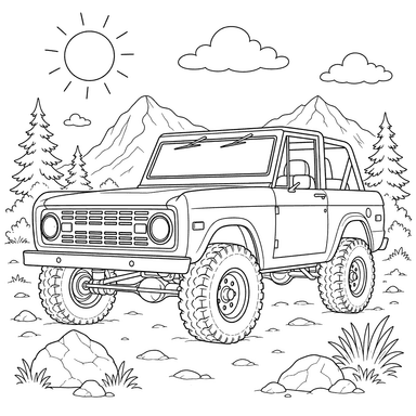 Ford Bronco Coloring Page