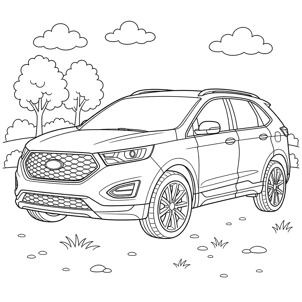 Ford Edge SUV Coloring Page