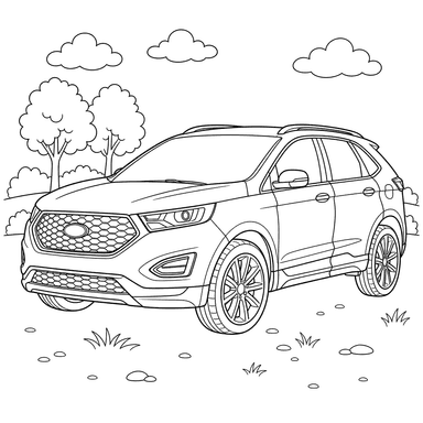 Ford Edge SUV Coloring Page