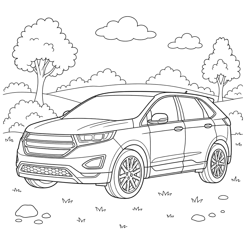 Ford Edge Coloring Page