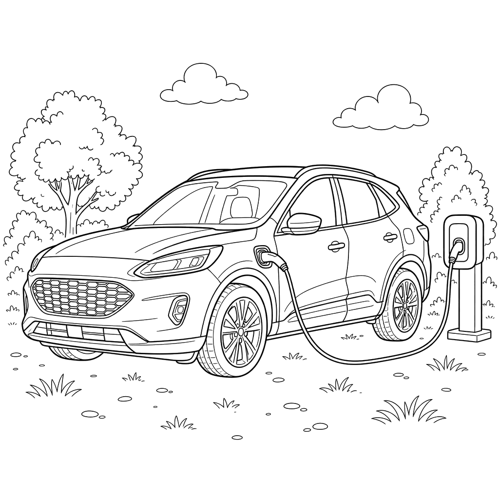 Ford Escape PHEV Coloring Page