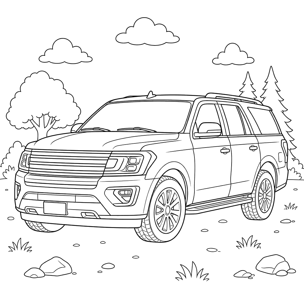 Ford Expedition SUV Coloring Page