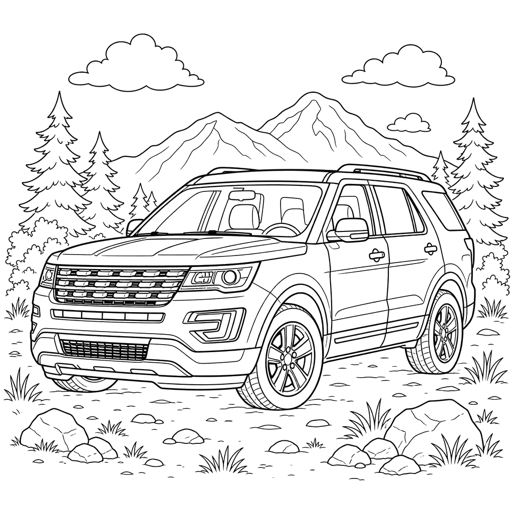 Ford Explorer Coloring Page