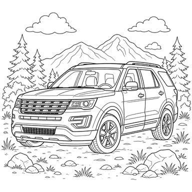 Ford Explorer Coloring Page