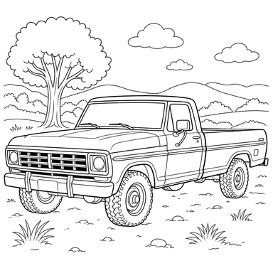 Ford F-Series Truck Coloring Page