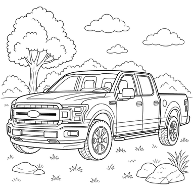 Ford F-150 Pickup Truck Coloring Page