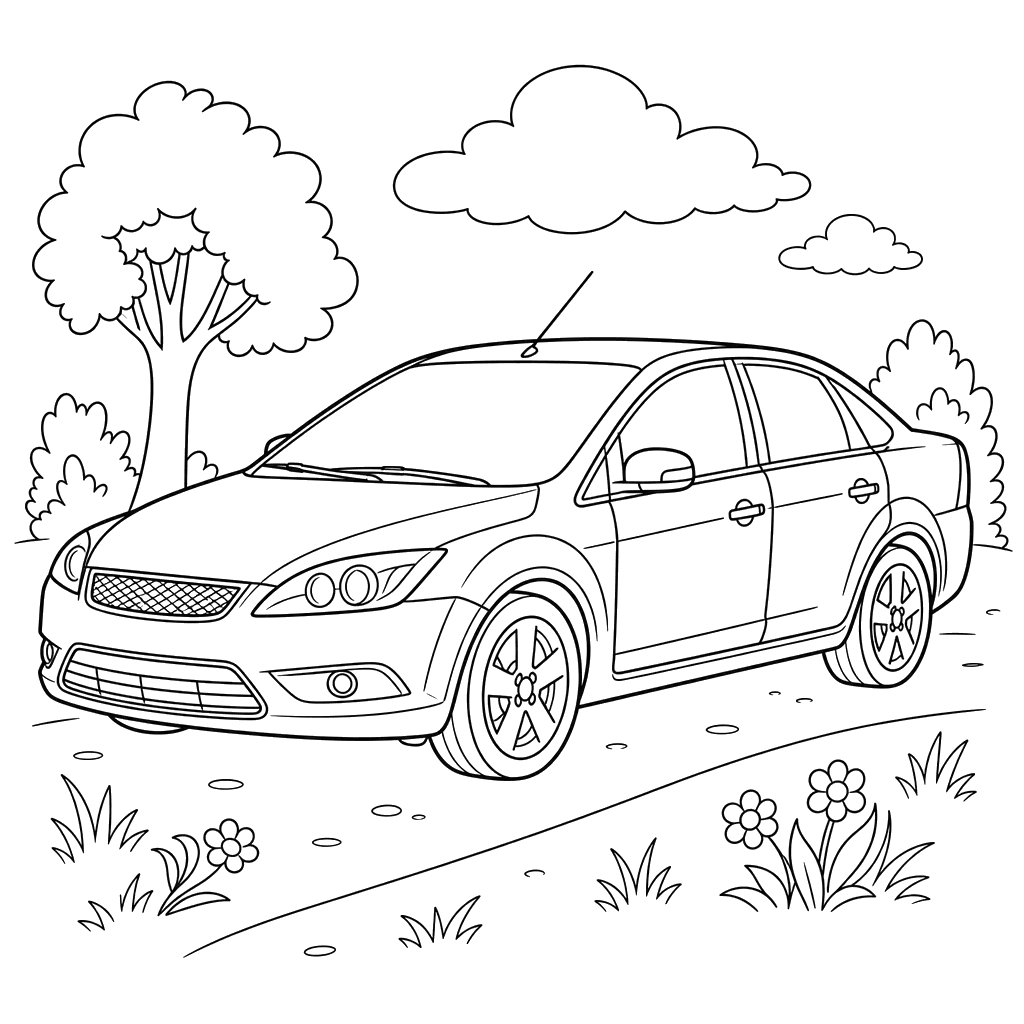 Ford Focus Coloring Page