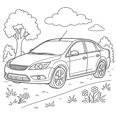 Ford Focus Coloring Page