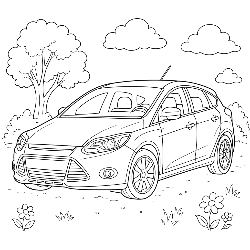 Ford Focus Coloring Page