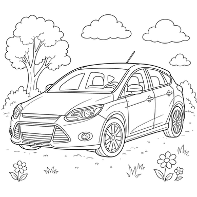 Ford Focus Coloring Page