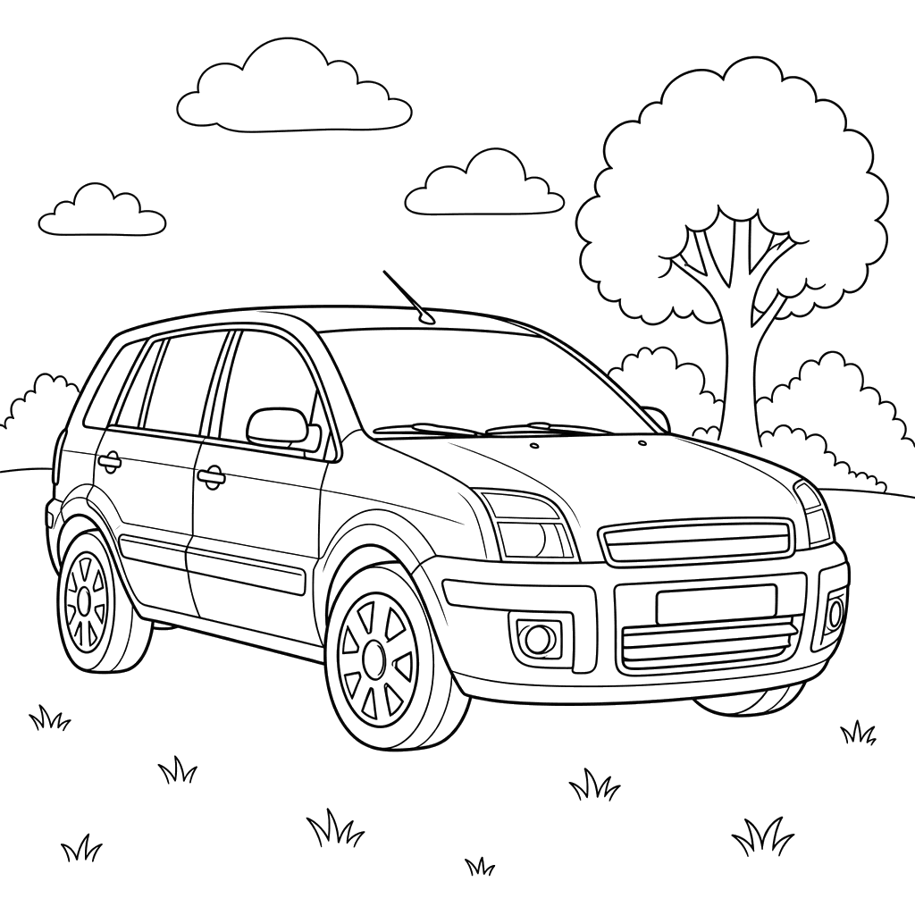 Ford Fusion Coloring Page