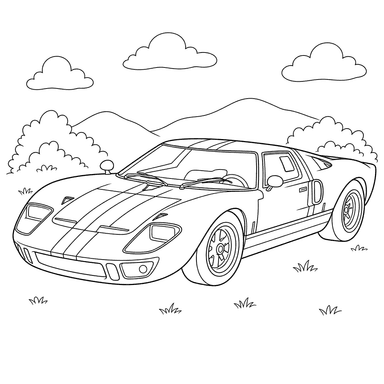 Ford GT Coloring Page