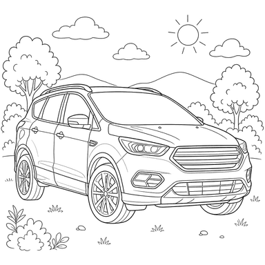 Ford Kuga Coloring Page