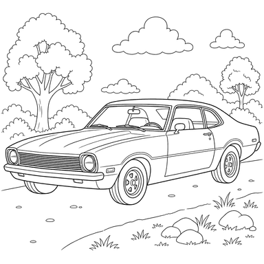 Ford Maverick Coloring Page