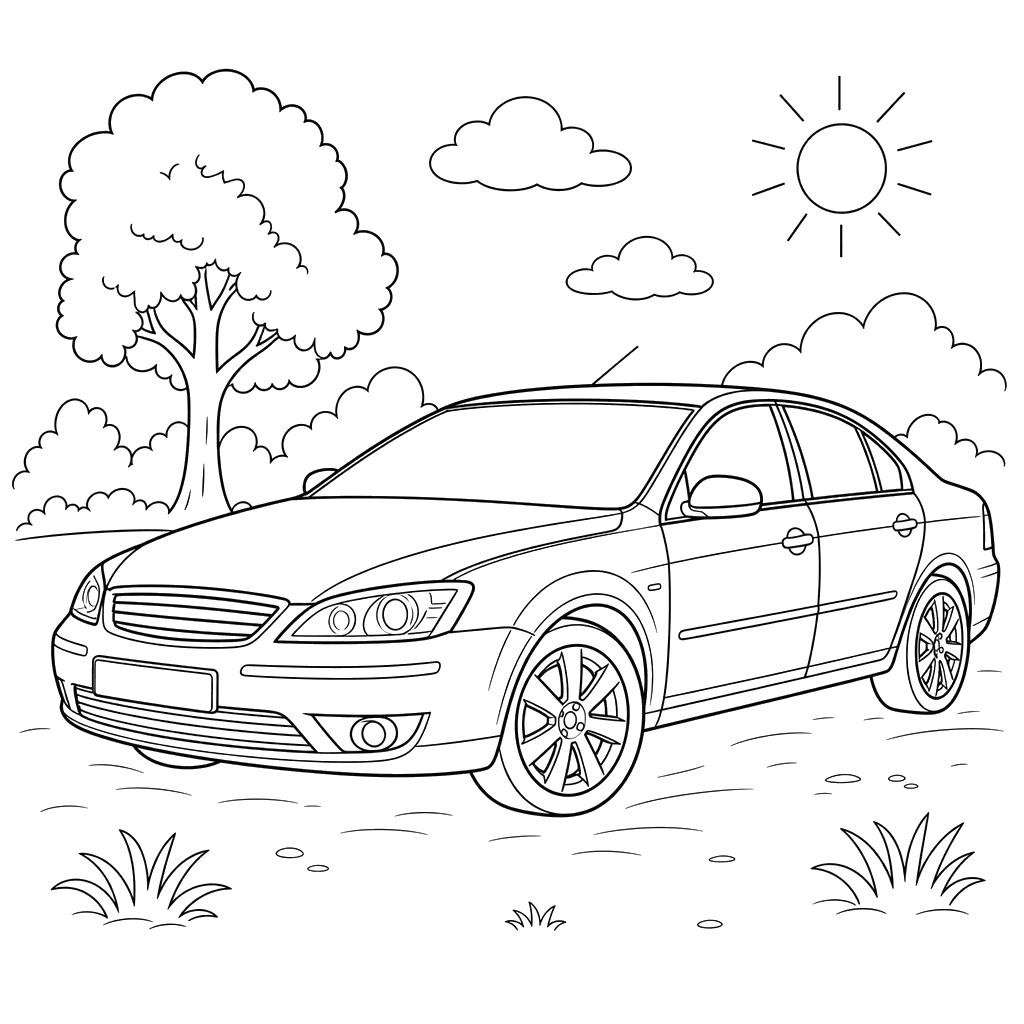 Ford Mondeo Coloring Page