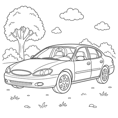 Ford Taurus Coloring Page