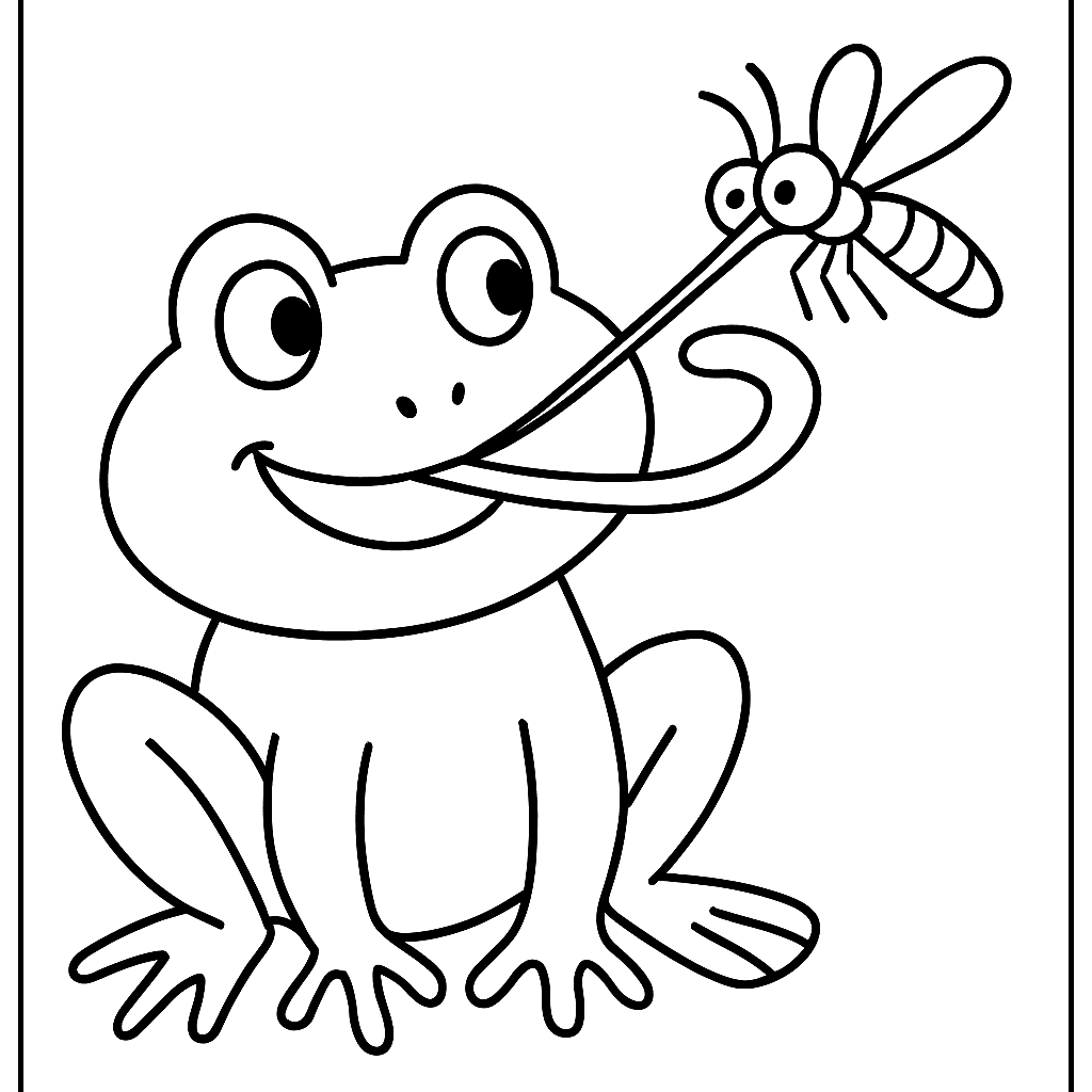 Frog Catching a Mosquito