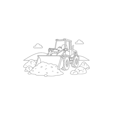 Front-End Loader Coloring Page