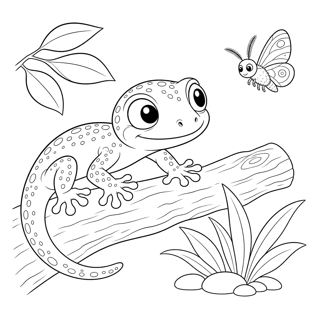Gecko and Little Moth