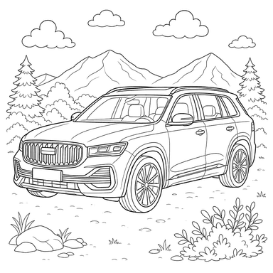 Geely Monjaro Coloring Page